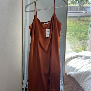 Abercrombie and Fitch satin midi dress NWT